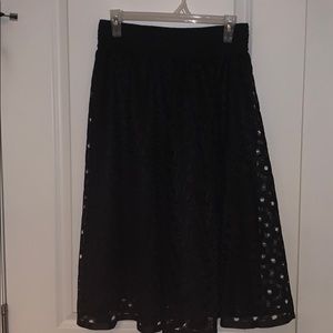 High waisted lace skirt